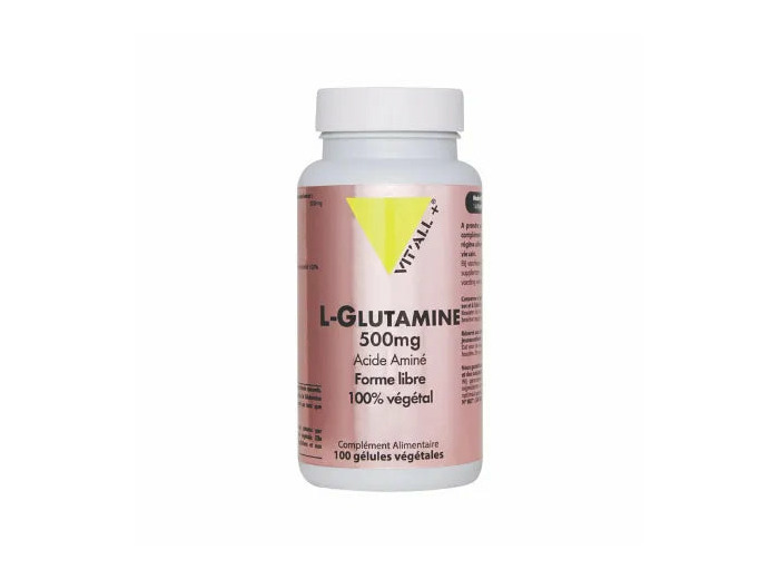 L-Glutamine 100% végétal-500mg-100 gélules-Vit'All+