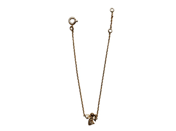 Bracelet en Plaqué Or - ANGE AVEC COEUR