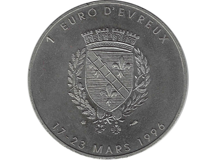 EURO TEMPORAIRE 1 EURO D'EVREUX 1996 UNC
