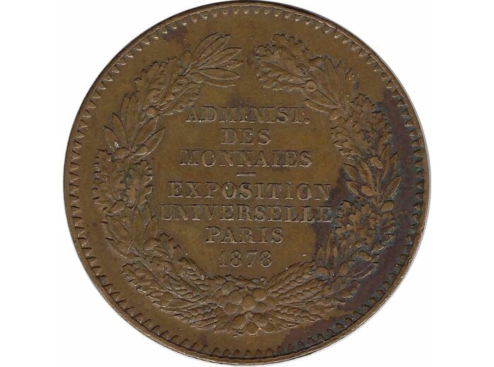 MEDAILLE - Administration des monnaies exposition universelle paris 1878 TTB