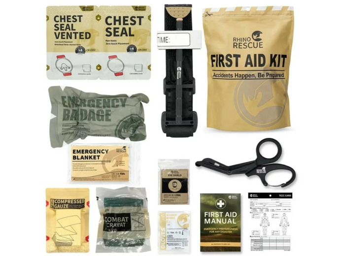 Kit secours tactique Rhino Rescue IFAK 10 pcs