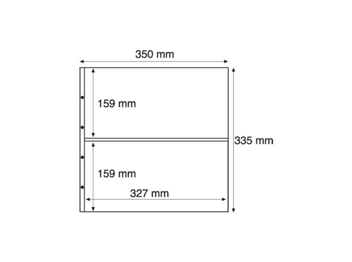 POCHETTES PLASTIQUES DIVISEES EN 2 TRANSPARENTE 325009