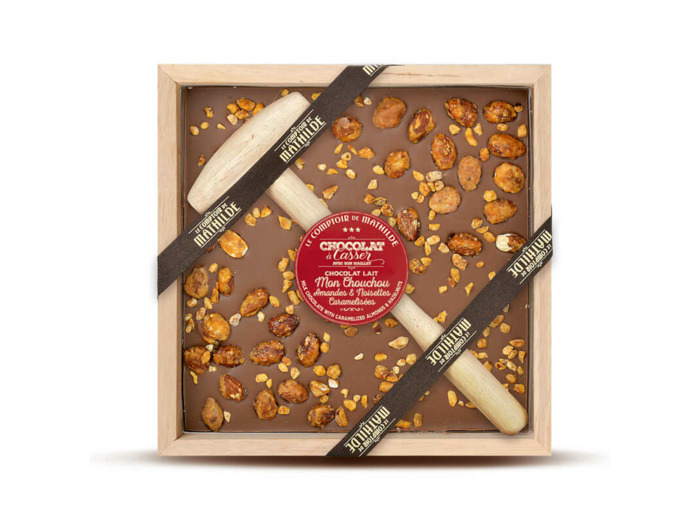 Chocolat A Casser Lait Mon Chouchou Amandes & Noisettes Caramelisées 350G