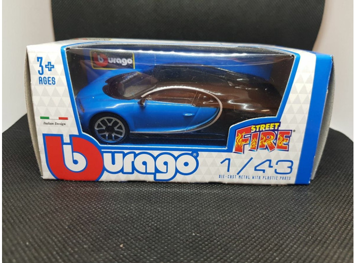 BUGATTI CHIRON BLEU/NOIR 1/43 BOITE D'ORIGINE