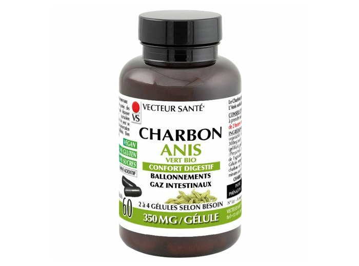 Charbon activé+anis-60 gélules-Vecteur santé