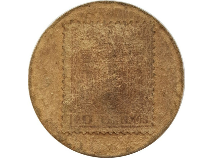 TIMBRE MONNAIE - ESPAGNE - 10 CENTIMOS BRUN ESPECIAL MOVIL TYPE TB