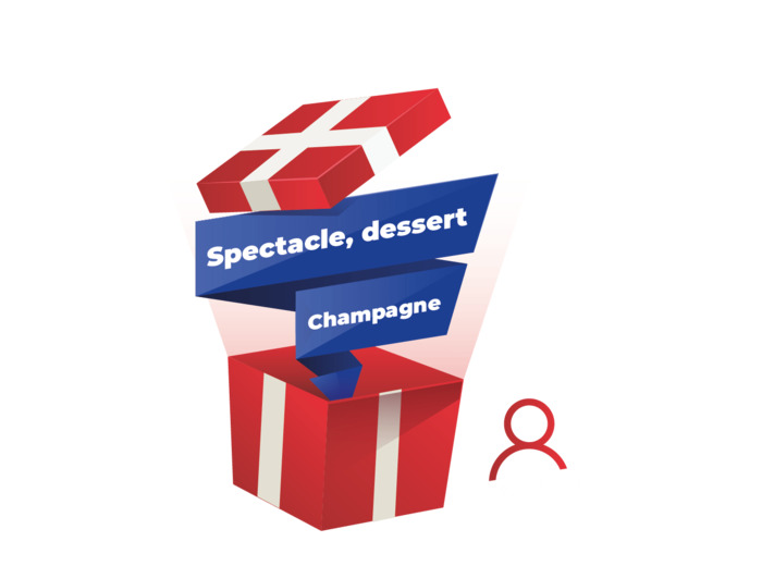 Formule dessert, champagne et spectacle - 1 personne