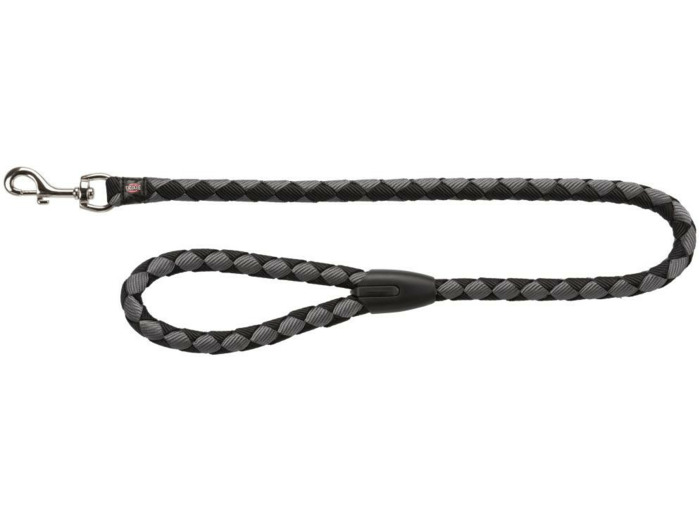 Laisse en nylon rond - Noir & gris graphite