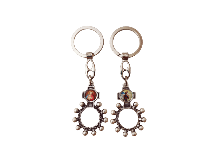 Porte-Clefs Dizainier en Métal - SACRÉ COEUR/CHRISTOPHE