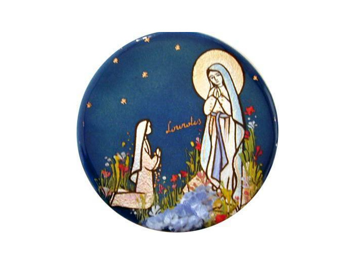 Vierge de l'Apparition (Lourdes) D10,5cm - EMAUX DU LIBAN