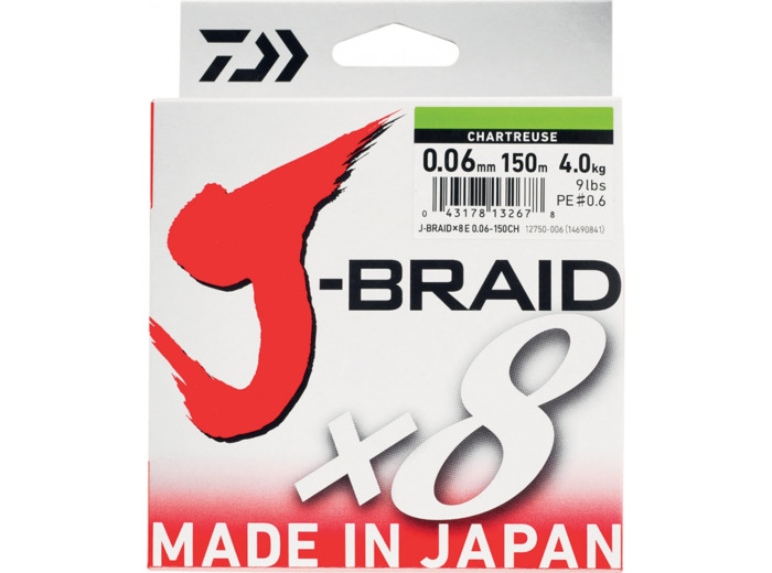 tresse j braid X8 verte daiwa