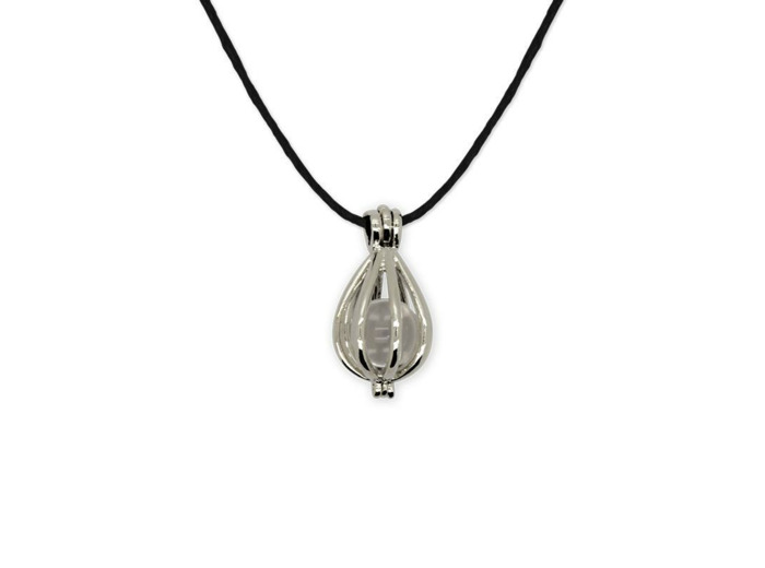 Pendentif cage Cristal de Roche