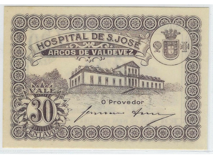 PORTUGAL 30 CENTAVOS HOSPITAL DE S. JOSE 1920 SPL