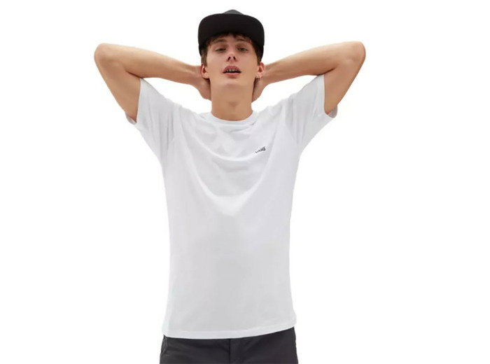 T-Shirt Vans Left Chest Logo Blanc