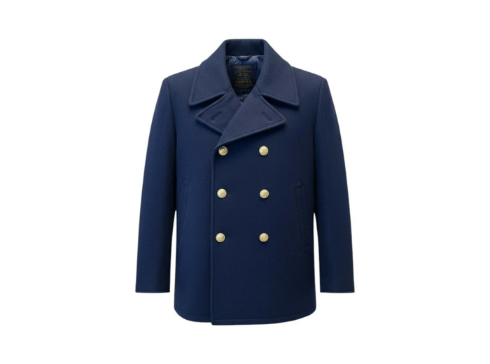Caban marin en drap de laine bleu marine, chaleur et style authentique