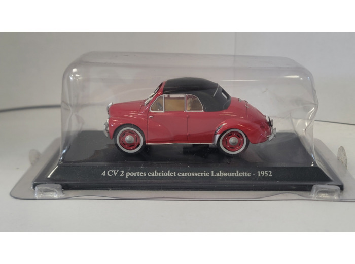 RENAULT 4 CV 2 PORTES CABRIOLET LABOURDETTE 1952 1/43 BOITE D'ORIGINE