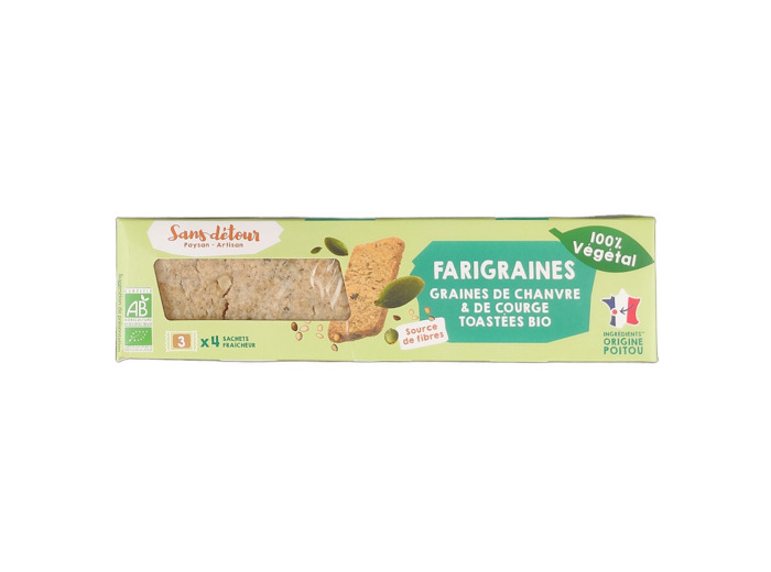 Biscuits Graines de Chanvre et Courge Toastées 180g Bio