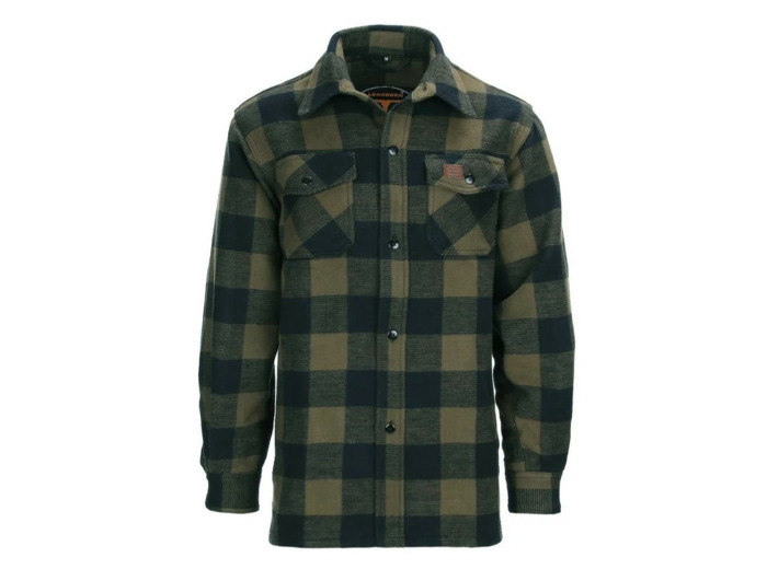 Surchemise Outdoor Longhorn en flanelle robuste : chaleur et style bûcheron kaki
