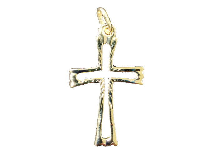 Croix en Plaqué Or 20x30mm - AJOUREE