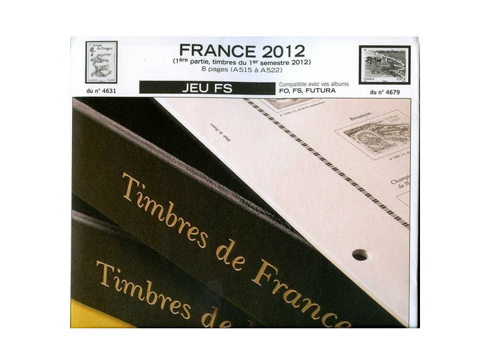 FEUILLE COMPLEMENTAIRE FRANCE 2012 FS 1re partie (SANS POCHETTE) YVERT