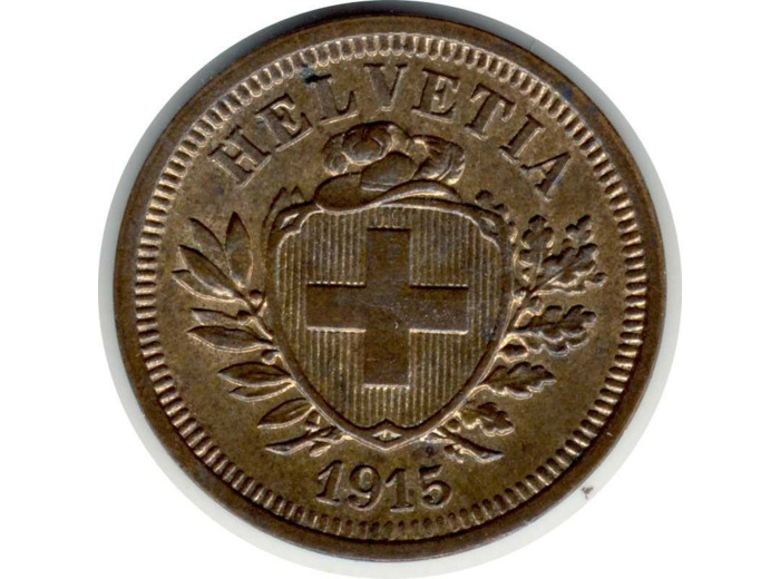 SUISSE 1 RAPPEN 1915 B SUP