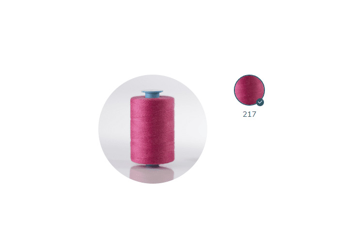 ZX 75-217 FUSHIA FIL À COUDRE 100% POLYESTER TRÈS RÉSISTANT bobine 1000m