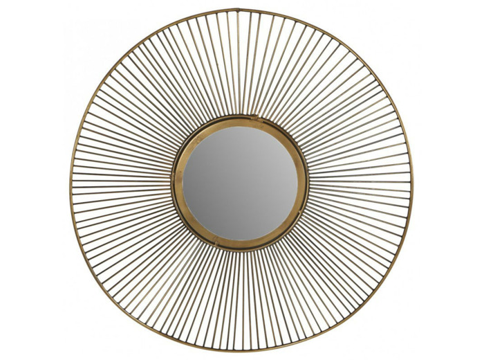 Miroir acier doré Mélanie 48cm