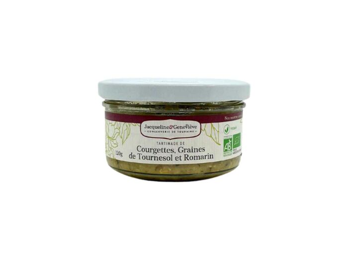 Tartinade de courgettes, graine de tournesol et Romarin BIO