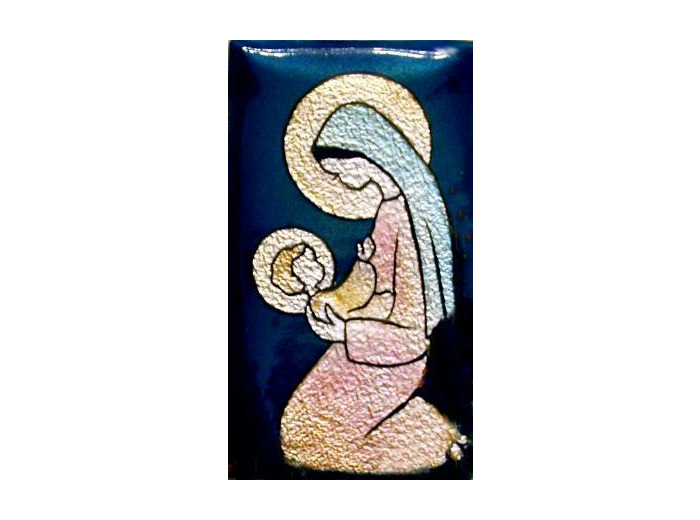 Vierge en adoration sans fleur 9,5X5,5cm - EMAUX DU LIBAN