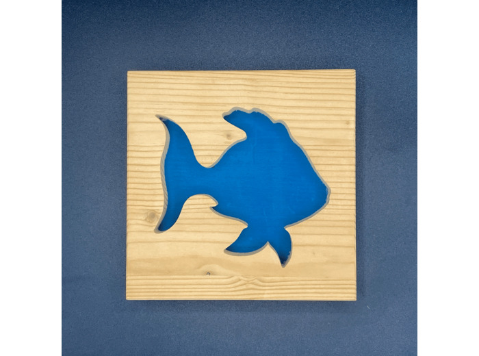 Tableau animal Poisson Bleu