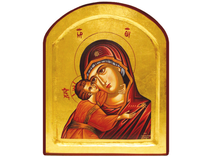 Icône dorée incurvée arrondie 10*13cm - VIERGE KORSUN