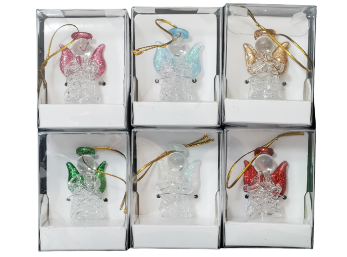 Anges en Verre 4,5cm Couleurs Assorties
