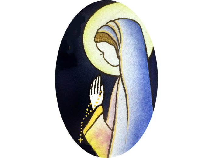 Recueillement 6,4X4,4cm - EMAUX DU LIBAN