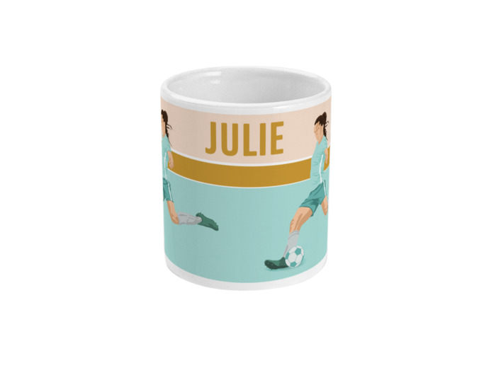 Tasse ou mug football "Footballeuse" - Personnalisable