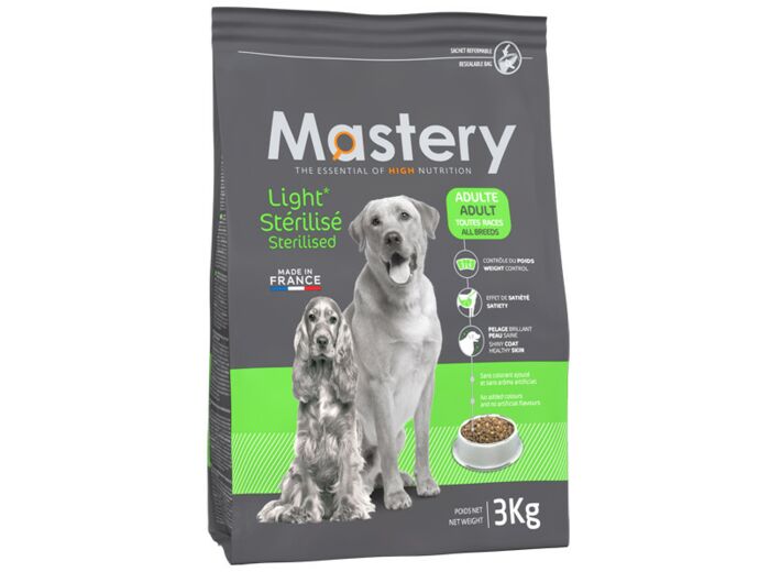Croquettes Mastery pour chiens stérilisés ou en surpoids - 2 formats