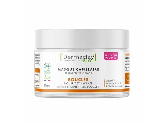 Masque Capillaire Cheveux Bouclés Bio – 200 ml – Dermaclay