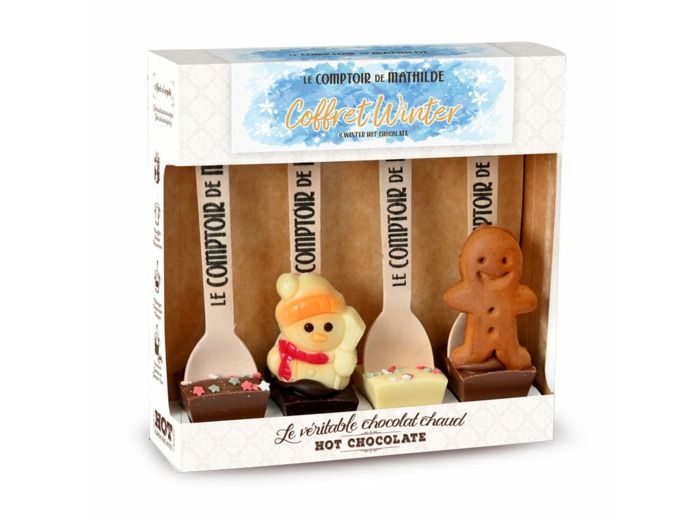 Coffret 4 Hot Chocolate Edition Hiver avec Sujets Assortis 4X30G