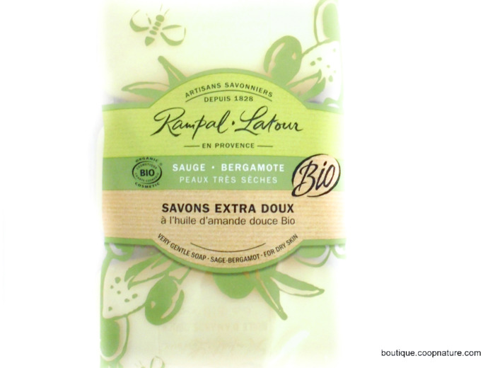 Savons Sauge Bergamote Ecocert Bio 3x150g