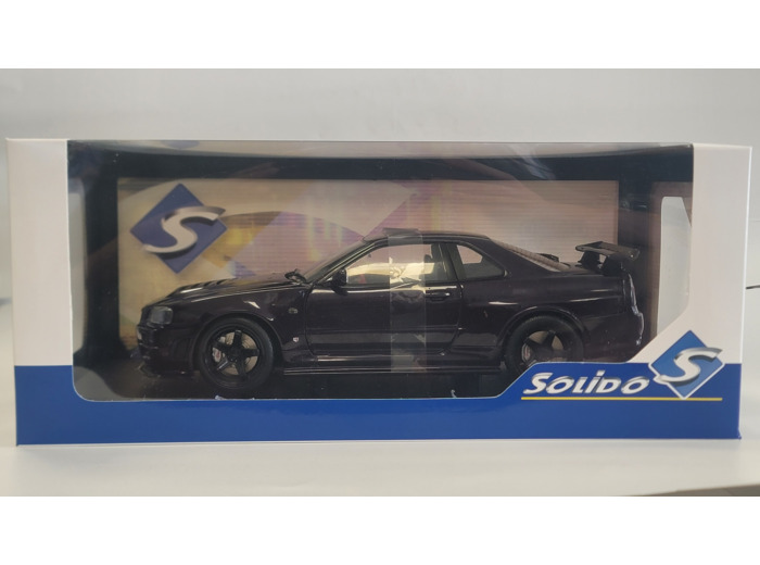 NISSAN SKYLINE GT-R (R34) Z-TUNE 1999 MIDNIGHT PURPLE SOLIDO 1/18