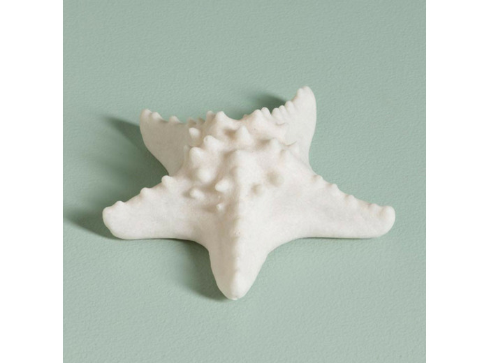 Lampe Etoile de mer blanche résine 16x7x16cm