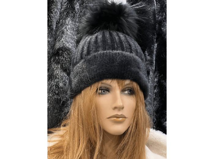 BF107 Bonnet femme noir
