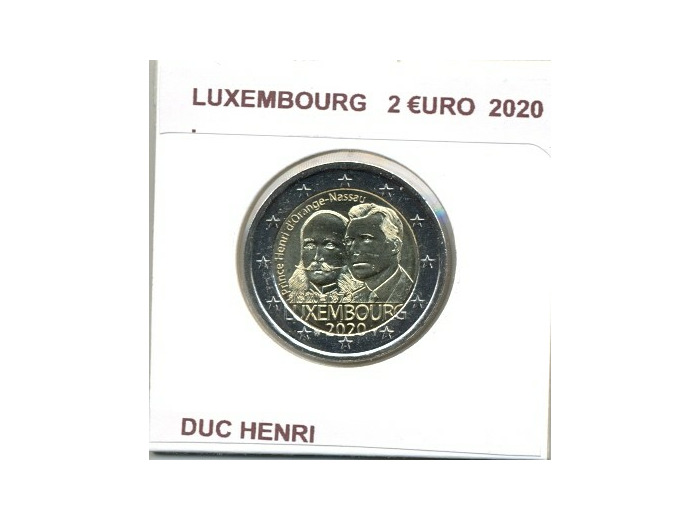 LUXEMBOURG 2020 2 EURO Commemorative DUC HENRI SUP
