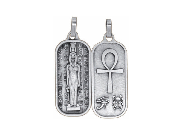 Pendentif en Métal Argenté 32*15mm - PENTACLE D'ATHOR