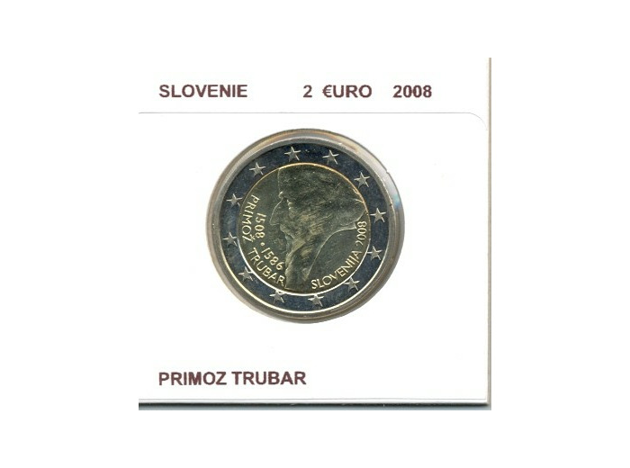 SLOVENIE 2008 2 EURO COMMEMORATIVE PRIMOZ TRUBAR SUP-