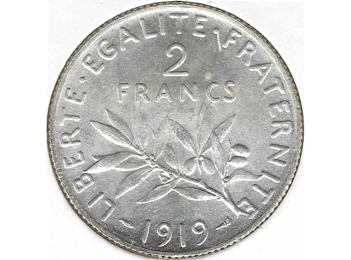 FRANCE 2 FRANCS SEMEUSE 1919 SUP/NC