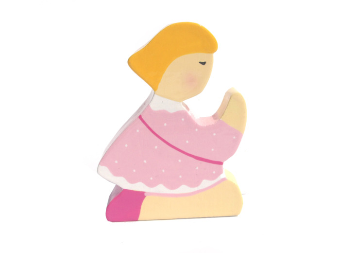 Socle fillette blonde 7,5x6cm