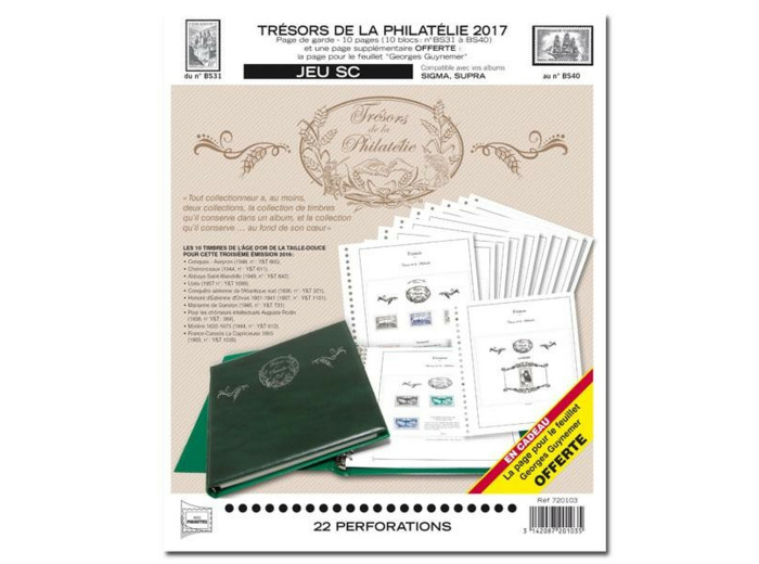 TRESORS DE LA PHILATELIE SC 2017 (Jeu avec pochettes) YVERT ET TELLIER