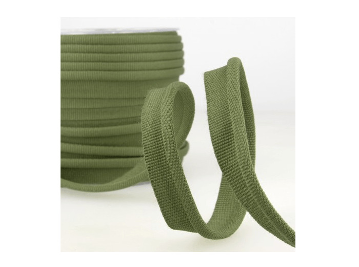 Simple passepoil kaki 519 C53 8mm 100%polyester le mètre 519C53