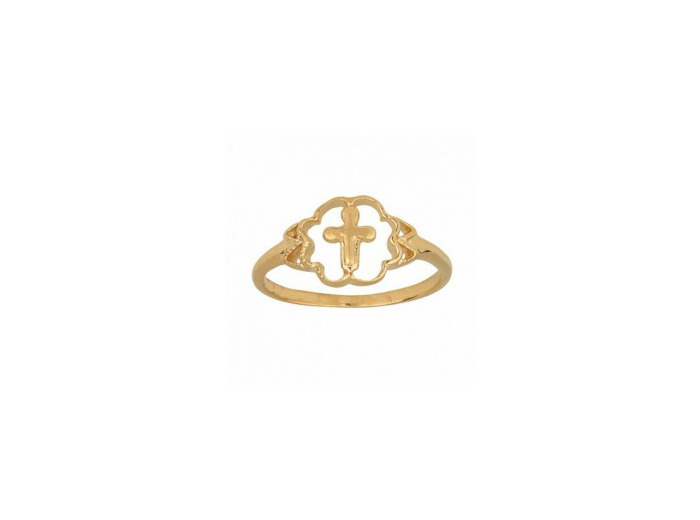 Bague en Plaqué Or Taille 58 - CROIX