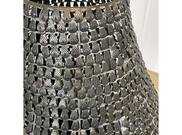 Lampe vase métal 59x30x35cm